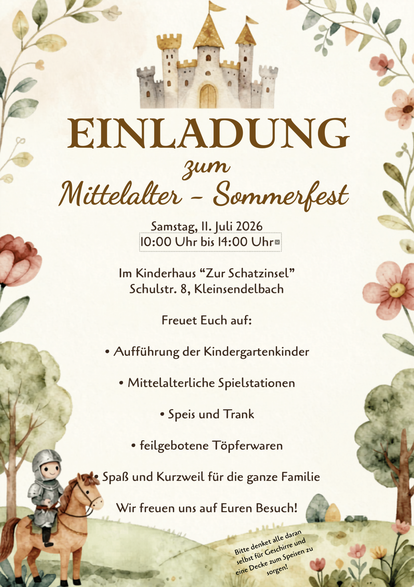 Einladung zum Sommerfest am 11.07.2026